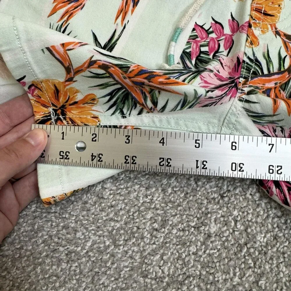 Good Vibes Shorts Mens Small Multicolor Floral Chino Beach Tropical Resortwear